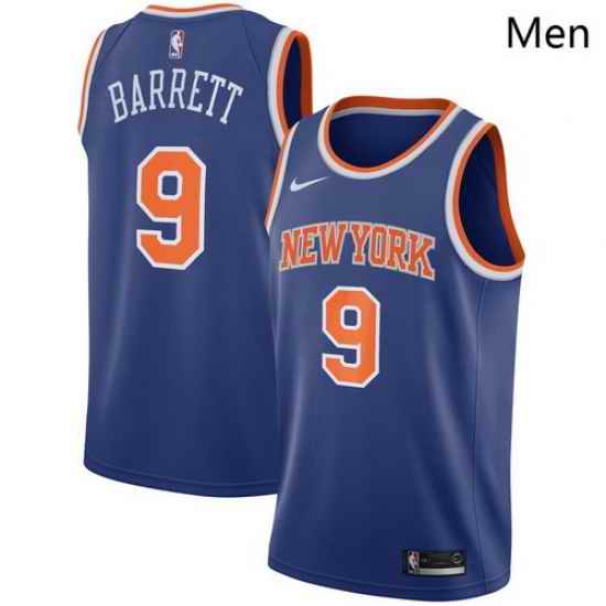 Knicks 9 R J  Barrett Royal 2019 NBA Draft First Round Pick Nike Swingman Jersey